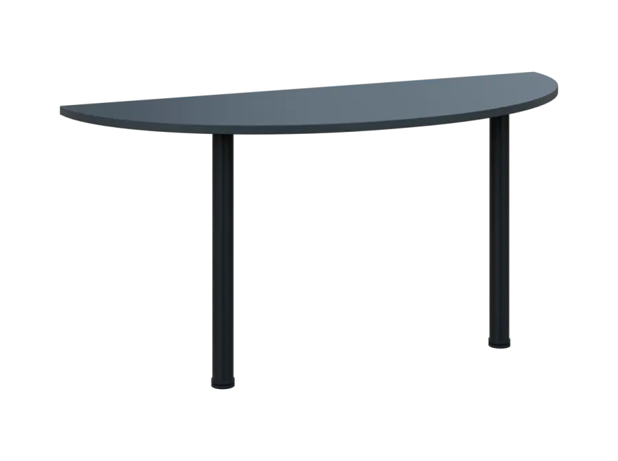 OJC 2 - 16 přístavba jednací, kovová podnož černá, síla desky 25 mm, široká 1600 mm, antracit