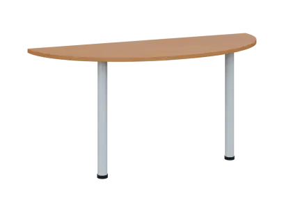 OJC 2 - 16 přístavba jednací, kovová podnož bílá, síla desky 25 mm, široká 1600 mm, buk royal