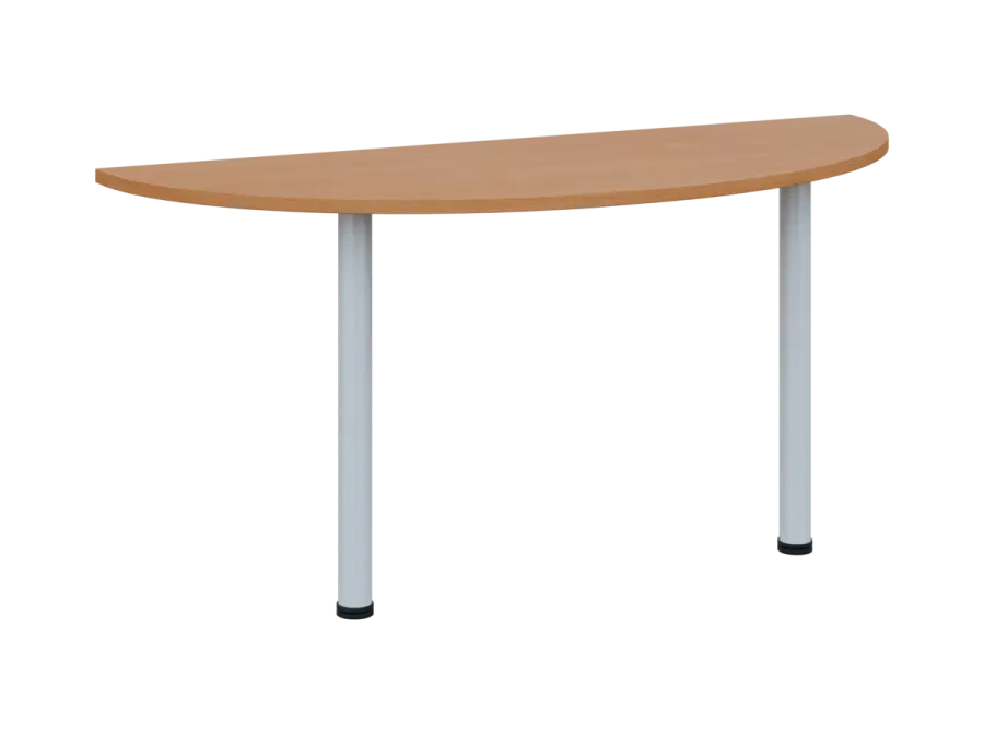 OJC 2 - 16 přístavba jednací, kovová podnož bílá, síla desky 25 mm, široká 1600 mm, buk royal