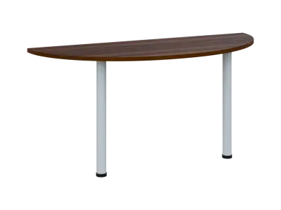 OJC 2 - 16 přístavba jednací, kovová podnož bílá, síla desky 25 mm, široká 1600 mm, ořech královský