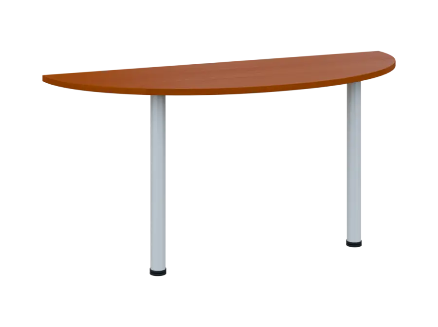 OJC 2 - 16 přístavba jednací, kovová podnož bílá, síla desky 25 mm, široká 1600 mm, třešeň šumavská