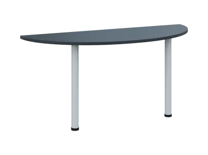 OJC 2 - 16 přístavba jednací, kovová podnož bílá, síla desky 25 mm, široká 1600 mm, antracit