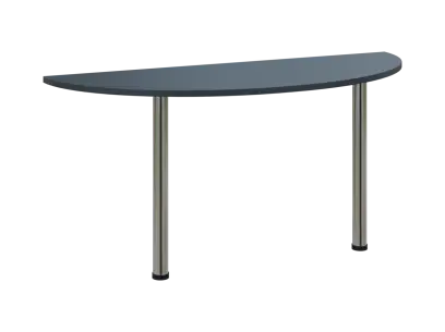 OJC 2 - 16 přístavba jednací, kovová podnož chrom, síla desky 25 mm, široká 1600 mm, antracit