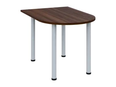 OJV 28 - 12 přístavba jednací, kovová podnož bílá, síla desky 25 mm, široká 1200 mm, ořech královský