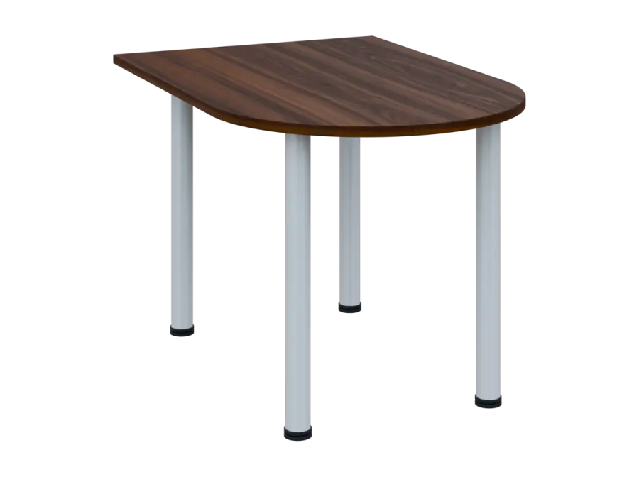 OJV 28 - 12 přístavba jednací, kovová podnož bílá, síla desky 25 mm, široká 1200 mm, ořech královský