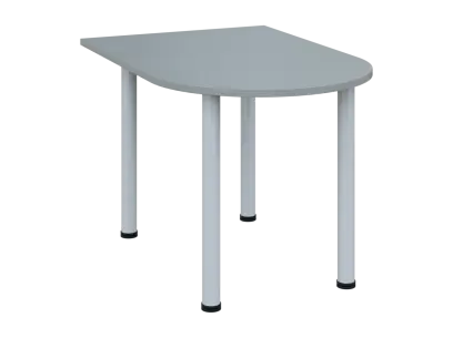 OJV 28 - 12 přístavba jednací, kovová podnož bílá, síla desky 25 mm, široká 1200 mm, šedá