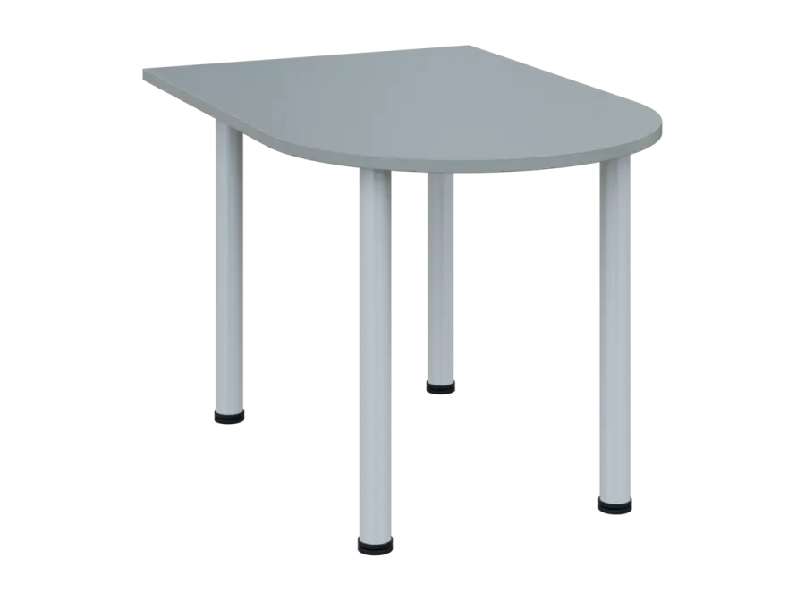 OJV 28 - 12 přístavba jednací, kovová podnož bílá, síla desky 25 mm, široká 1200 mm, šedá