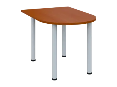 OJV 28 - 12 přístavba jednací, kovová podnož bílá, síla desky 25 mm, široká 1200 mm, třešeň šumavská