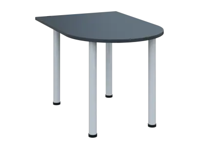 OJV 28 - 12 přístavba jednací, kovová podnož bílá, síla desky 25 mm, široká 1200 mm, antracit