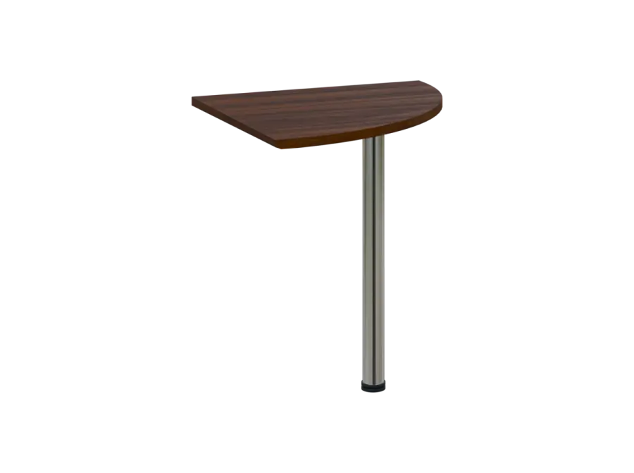 OS 27 - 7 deska spojovací, kovová podnož chrom, síla desky 25 mm, široká 700 mm, ořech královský