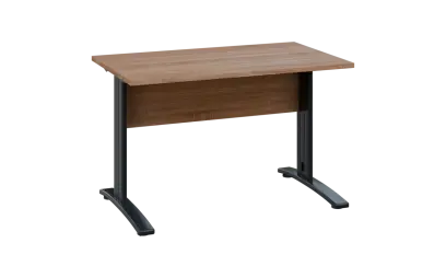 OPK 27 - 12 stůl kancelářský, kovová podnož černá, deska 25 mm, široký 1200 mm, dub bardolino