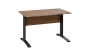 OPK 27 - 12 stůl kancelářský, kovová podnož černá, deska 25 mm, široký 1200 mm, dub bardolino