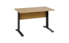 OPK 27 - 12 stůl kancelářský, kovová podnož černá, deska 25 mm, široký 1200 mm, javor horský