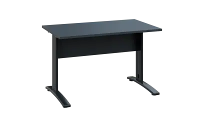 OPK 27 - 12 stůl kancelářský, kovová podnož černá, deska 25 mm, široký 1200 mm, antracit
