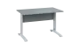 OPK 27 - 12 stůl kancelářský, kovová podnož bílá, deska 25 mm, široký 1200 mm, šedá