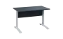 OPK 27 - 12 stůl kancelářský, kovová podnož bílá, deska 25 mm, široký 1200 mm, antracit
