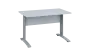OPK 27 - 12 stůl kancelářský, kovová podnož stříbrná, deska 25 mm, široký 1200 mm, bílá