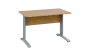 OPK 27 - 12 stůl kancelářský, kovová podnož stříbrná, deska 25 mm, široký 1200 mm, javor horský