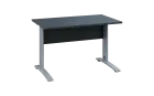 OPK 27 - 12 stůl kancelářský, kovová podnož stříbrná, deska 25 mm, široký 1200 mm, antracit