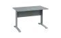 OPK 27 - 14 stůl kancelářský, kovová podnož stříbrná, deska 25 mm, široký 1400 mm, šedá