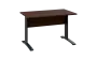 OPK 27 - 14 stůl kancelářský, kovová podnož černá, deska 25 mm, široký 1400 mm, ořech královský