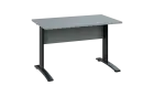OPK 27 - 14 stůl kancelářský, kovová podnož černá, deska 25 mm, široký 1400 mm, šedá