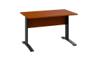 OPK 27 - 14 stůl kancelářský, kovová podnož černá, deska 25 mm, široký 1400 mm, třešeň šumavská