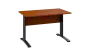 OPK 27 - 14 stůl kancelářský, kovová podnož černá, deska 25 mm, široký 1400 mm, třešeň šumavská