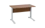 OPK 27 - 14 stůl kancelářský, kovová podnož bílá, deska 25 mm, široký 1400 mm, dub bardolino