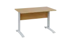 OPK 27 - 14 stůl kancelářský, kovová podnož bílá, deska 25 mm, široký 1400 mm, javor horský
