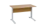 OPK 27 - 14 stůl kancelářský, kovová podnož bílá, deska 25 mm, široký 1400 mm, javor horský