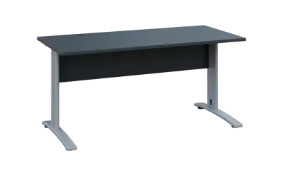 OPK 27 - 16 stůl kancelářský, kovová podnož stříbrná, deska 25 mm, široký 1600 mm, antracit OPK 27 - 16 stůl kancelářský, kovová podnož stříbrná, deska 25 mm, široký 1600 mm, antracit
