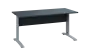 OPK 27 - 16 stůl kancelářský, kovová podnož stříbrná, deska 25 mm, široký 1600 mm, antracit