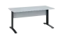 OPK 27 - 16 stůl kancelářský, kovová podnož černá, deska 25 mm, široký 1600 mm, bílá