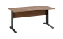 OPK 27 - 16 stůl kancelářský, kovová podnož černá, deska 25 mm, široký 1600 mm, dub bardolino