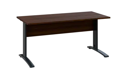 OPK 27 - 16 stůl kancelářský, kovová podnož černá, deska 25 mm, široký 1600 mm, ořech královský OPK 27 - 16 stůl kancelářský, kovová podnož černá, deska 25 mm, široký 1600 mm, ořech královský