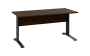 OPK 27 - 16 stůl kancelářský, kovová podnož černá, deska 25 mm, široký 1600 mm, ořech královský