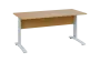 OPK 27 - 16 stůl kancelářský, kovová podnož bílá, deska 25 mm, široký 1600 mm, javor horský