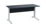 OPK 27 - 16 stůl kancelářský, kovová podnož bílá, deska 25 mm, široký 1600 mm, antracit