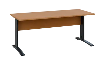 OPK 27 - 18 stůl kancelářský, kovová podnož černá, deska 25 mm, široký 1800 mm, buk royal