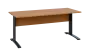 OPK 27 - 18 stůl kancelářský, kovová podnož černá, deska 25 mm, široký 1800 mm, buk royal