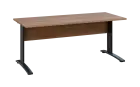 OPK 27 - 18 stůl kancelářský, kovová podnož černá, deska 25 mm, široký 1800 mm, dub bardolino