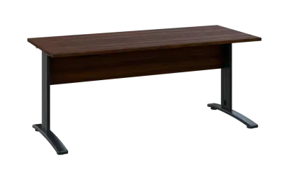OPK 27 - 18 stůl kancelářský, kovová podnož černá, deska 25 mm, široký 1800 mm, ořech královský OPK 27 - 18 stůl kancelářský, kovová podnož černá, deska 25 mm, široký 1800 mm, ořech královský
