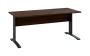 OPK 27 - 18 stůl kancelářský, kovová podnož černá, deska 25 mm, široký 1800 mm, ořech královský
