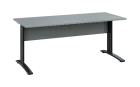OPK 27 - 18 stůl kancelářský, kovová podnož černá, deska 25 mm, široký 1800 mm, šedá