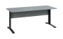 OPK 27 - 18 stůl kancelářský, kovová podnož černá, deska 25 mm, široký 1800 mm, šedá