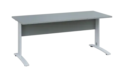 OPK 27 - 18 stůl kancelářský, kovová podnož bílá, deska 25 mm, široký 1800 mm, šedá OPK 27 - 18 stůl kancelářský, kovová podnož bílá, deska 25 mm, široký 1800 mm, šedá