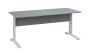 OPK 27 - 18 stůl kancelářský, kovová podnož bílá, deska 25 mm, široký 1800 mm, šedá