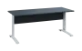 OPK 27 - 18 stůl kancelářský, kovová podnož bílá, deska 25 mm, široký 1800 mm, antracit