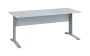 OPK 27 - 18 stůl kancelářský, kovová podnož stříbrná, deska 25 mm, široký 1800 mm, bílá